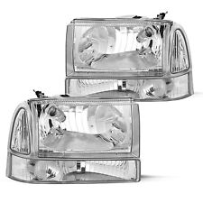 Fit 99-04 Ford Super Duty F250/350/450/550/ 00-04 Excursion Headlights 4PCS picture