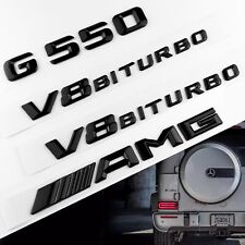 4pcs GEN2 G550 AMG V8 Biturbo Gloss Black Badge Emblem fits Mercedes Benz G 550 picture