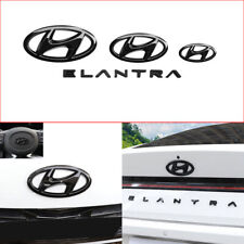 10X For Hyudai Elantra 2021-2023 Gloss Black Front Rear Logo Emblem Badge Cover picture
