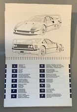 FERRARI F40 1990 U.S.VERSION INSTRUCTIONS MANUAL | POUCH OWNERS MANUAL | 606/90  picture
