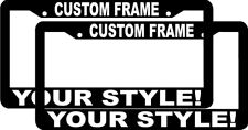 lot of 2 CUSTOM PERSONALIZED WHITE LETTERS customized vanity License Plate Frame picture