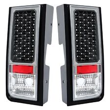 For Hummer H2 2003-2009 Chrome/Clear Lens Red LED Rear Brake Tail Lights Lamp picture