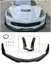 Z06 CARBON FLASH Front Lip Splitter Stage 3 Side Winglets For 14-19 Corvette C7 picture