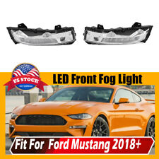 For 2018-2023 Ford Mustang LED DRL Fog Lights Lamps w/Sequential Turn Signal NEW picture