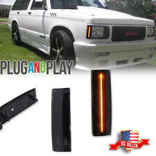 2PCS Smoked Amber LED Side Marker Lights For Chevy S10 GMC Jimmy S15 Oldsmobile picture