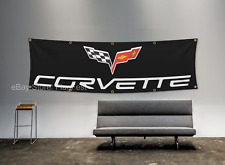 Corvette Banner Flag 2x8FT Racing Car Show Wall Decor Flag Garage Shop Man Cave picture