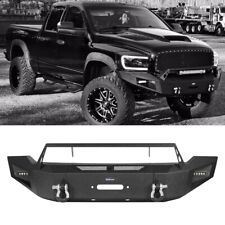 For 2006 2007 2008 Dodge Ram 1500 Front Bumper w/Winch Plate & Lights & D-Rings picture