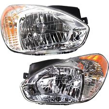 Headlight Set For 2006-2011 Hyundai Accent Driver and Passenger Side with bulb picture