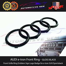 AUDI e-tron GLOSS BLACK Front Grille Ring Emblem Logo etron SUV Sportback etron picture
