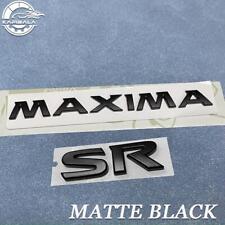 Matte Black For 2012-2021 ' Maxima SR '  Rear Trunk Emblem Nameplate Badge picture