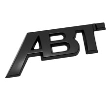 For Audi ABT Car Fender Side Rear Trunk Badge Sticker Emblem Matte Black 115mm picture