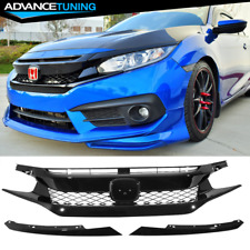 Fits 16-21 Honda Civic FK8 Type-R ABS Front Bumper Grille Hood Mesh Grill Guards picture