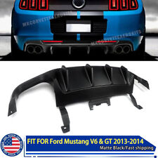 Fits 13-14 Ford Mustang V6 & GT Shelby GT500 Style Rear Bumper Diffuser Black US picture