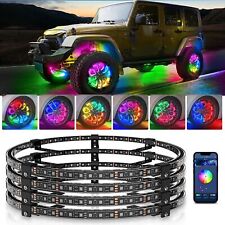 17Inch RGB+IC Wheel Ring Lights Double Row Dream Color Led Neon Lights Car Truck picture