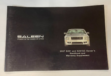 2007 Owner's Handbook & Warranty Supplement for Mustang Saleen S281/S281SC picture