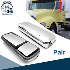 2PCS Chrome Door Mirror Power Heated Pair For Freightliner Columbia LH+RH Side picture