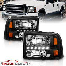 1999-2004 for Ford F250/F350 Superduty Excursion LED Black Harley Headlight picture