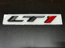 1pc Camaro Matte Black and Matte Red  LT1 Emblem Fender Badge picture