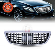 Chrome Front Grille Maybach Style For 2013-2020 Mercedes S class W222 S400 S550 picture