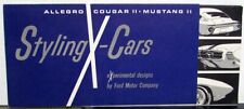 1964 Ford Worlds Fair Concept Cars Display Handout Allegro Cougar Mustang II picture