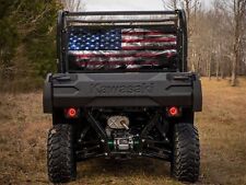 GrilleAdz® Kawasaki Mule Smokey USA Flag Rear Dust Screen and UV Protection picture