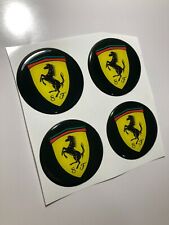 Set of 4 pcs Ferrari Center Wheel Cap Stickers Decal Rims Emblem Logo Gas Tank picture