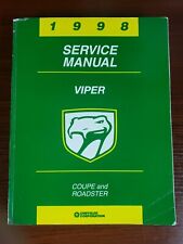 1998 DODGE VIPER ROADSTER/COUPE ORIGINAL FACTORY SERVICE MANUAL SHOP REPAIR picture