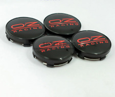 NEW 4x60mm Wheel Center Caps Hub Caps Rim Caps Badges Decals Oz Racing Black Red picture