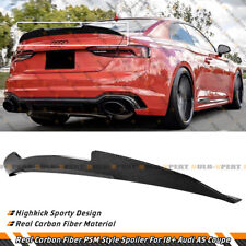 FOR 18-24 AUDI B9 A5 S5 RS5 2DR COUPE PSM STYLE REAL CARBON FIBER TRUNK SPOILER picture
