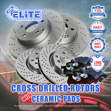 F+R Drilled Rotors & Pads for 2006-2013 Chevrolet Corvette with Brake Code J55 picture