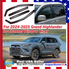 Fits Toyota Grand Highlander 2024-2025 In-Channel Window Rain Visors Sun Guards picture