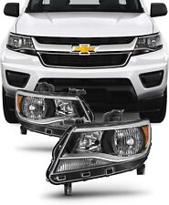 FOR 15-20 CHEVY COLORADO OE STYLE CHROME HOUSING AMBER CORNER HEADLIGHT LAMPS picture