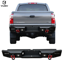 Vijay New Steel Rear Bumper With LED Lights&D-Rings For 2000-2006 Toyota Tundra  picture
