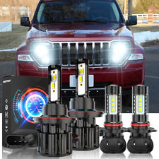 Para For Jeep Liberty 2008-2012 LED faro Hi/Lo + kit combinado de luz antiniebla picture