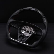 Real carbon fiber Sport W/heated LED Steering Wheel for Tesla 2021-23 Model S/X picture