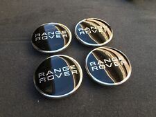 4 Range Rover Wheel Center Caps Glossy Black 63mm Rim Emblems Hubcaps Cover Logo picture