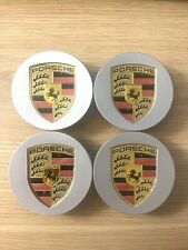 Porsche 76mm Wheel Center Caps Silver and Gold Color Set of 4  picture