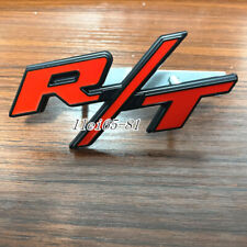 OEM For R/T Car Front Grill Emblems RT Badge Black Red Nameplate Car Stickers picture