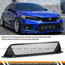 FOR 2022-2024 CIVIC TYPE-R FL5 STYLE US SPEC MATT BLACK FRONT LOWER GRILLE GRILL picture