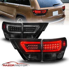 4PCS LED C Bar Tail Lights Pair For 2011-2013 Jeep Grand Cherokee Black Smoke picture