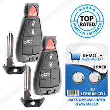 2X Uncut Replacement Key Fob Keyless Entry Remote Transmitter for dodge charger picture