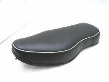 Brand New BSA Dual Seat Black Leatherite with White Beading Complete Seat picture
