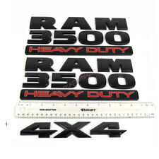 3x OEM Black HEAVY DUTY  Plus 4x4 Emblems Badges 3D F Matte for 3500 Genuine picture