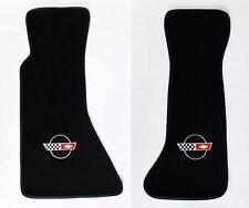 NEW FLOOR MATS 1984-1996 Corvette With Embroidered Circle Emblem Logo Pair Set picture