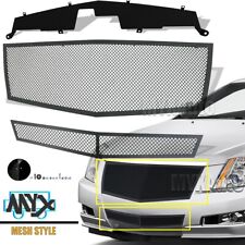 Black Mesh Grill Fits 2008-2013 Cadillac CTS Front Upper Lower Grille Combo picture