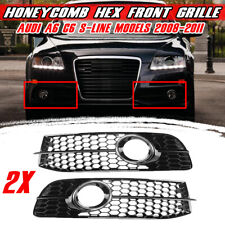 Front Bumper Fog Light Lamp Grill Cover HONEYCOMB For Audi A6 C6 S-Line 2008-11 picture