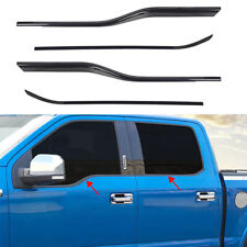 ✅For 2015-20 Ford F150 4Door Black Window Bottom Sill Trim Strips Cover Overlays picture