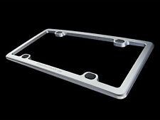 WeatherTech Billet Aluminum License Plate Frame For Cars - Clear Bright Silver picture