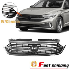 Front Bumper Chrome & Black Upper Grille Fit 2022 2023 2024 Vw Volkswagen Jetta picture