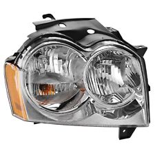 Headlight For 2005 2006 2007 Jeep Grand Cherokee Right Chrome Housing With Bulb picture